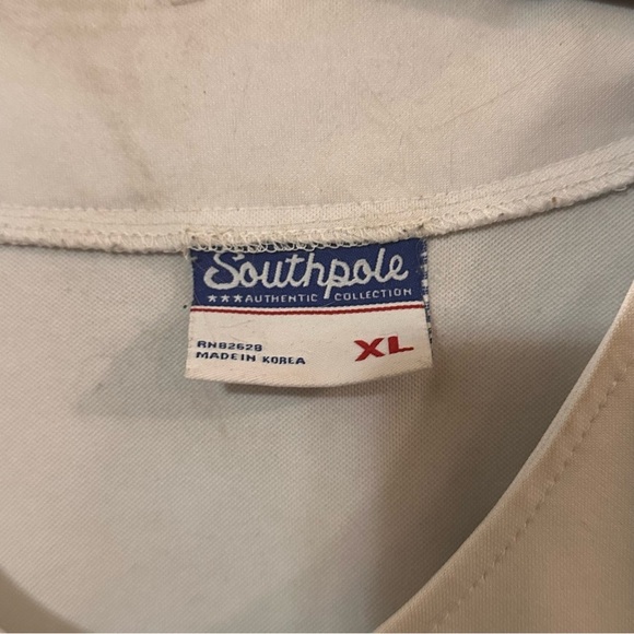 Southpole White Baseball Jersey with Red and Blue Stripes - Picture 6 of 8